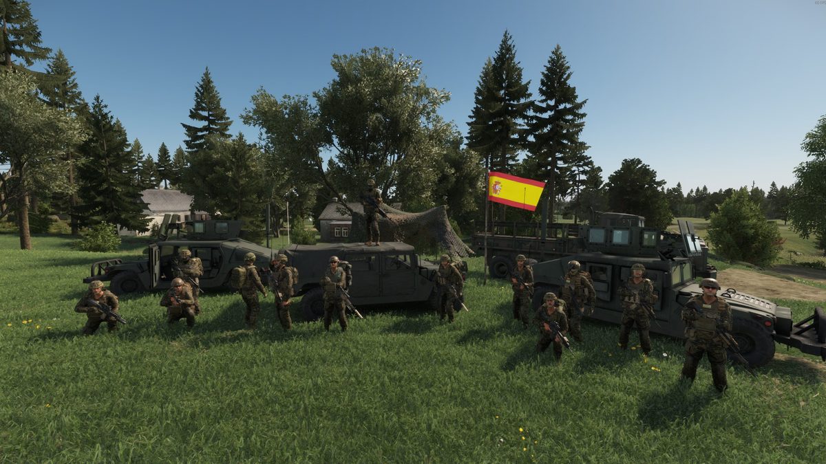 Despliegue con vehículos Humvee